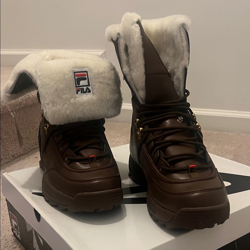Fila Chocolate and Cream Winter Boots - Picture 2 of 6
